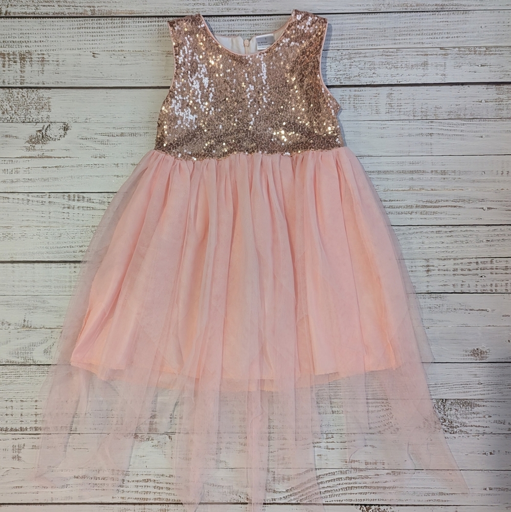 Pink Sequin Tulle Dress